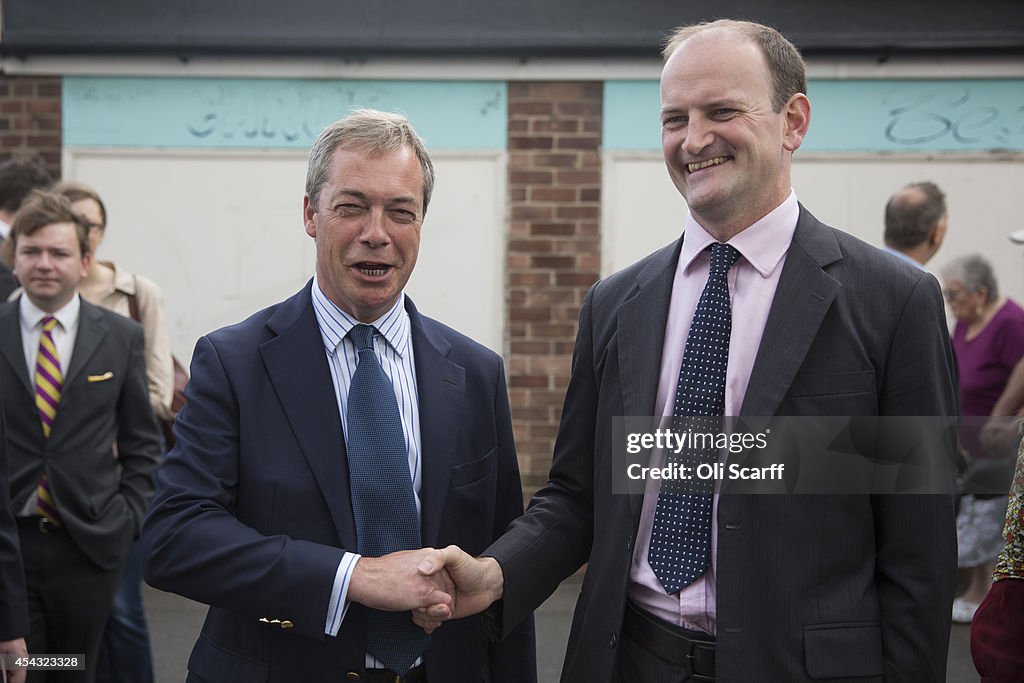UKIP Leader Nigel Farage and Douglas Carswell Visit Clacton On Sea