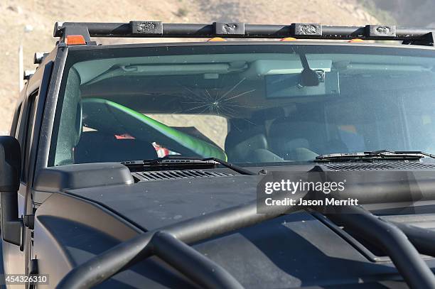 American big-wave surfer Laird Hamilton sighting along the beach during huge swells generated by hurricane Marie Reach on August 27, 2014 in Malibu,...