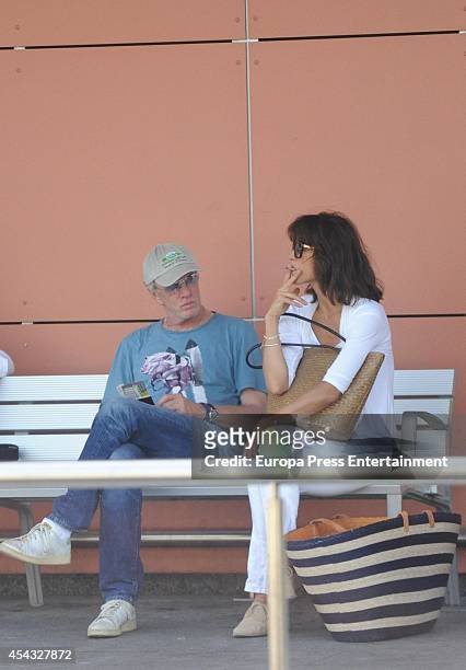 Christopher Lambert and Sophie Marceau are seen on August 29, 2014 in Ibiza, Spain.