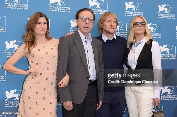 Kathryn Hahn, Peter Bogdanovich, Owen Wilson and Louise Stratten attend the 'She's Funny That Way' - Photocall during the 71st Venice Film Festival...