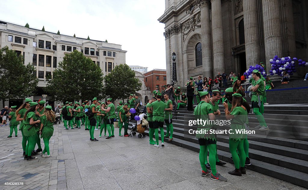 Goodman Masson's Guinness World Record Attempt Of The Largest Gathering Of Peter Pans In Support Of Great Ormond Street Hospital