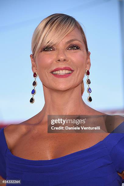 Matilde Brandi attends the 'Anime Nere' Premiere during the 71st Venice Film Festival at Sala Grande on August 29, 2014 in Venice, Italy.