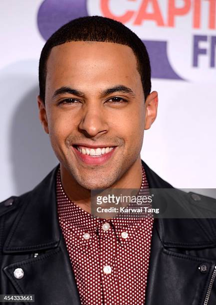 Marvin Humes attends on day 2 of the Capital FM Jingle Bell Ball at the 02 Arena on December 8, 2013 in London, England.