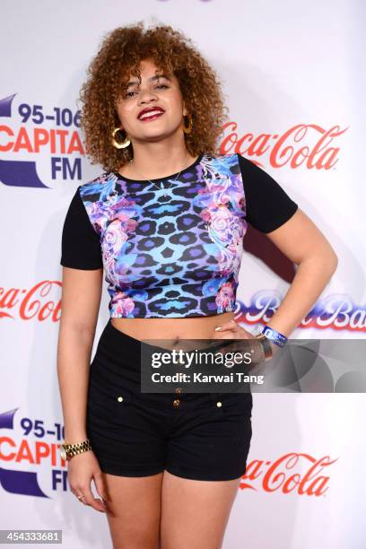 Little Nikki attends on day 2 of the Capital FM Jingle Bell Ball at the 02 Arena on December 8, 2013 in London, England.