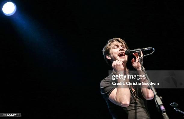 Taylor Hanson of Hanson performs on stage at Indigo2 at O2 Arena on December 8, 2013 in London, United Kingdom.