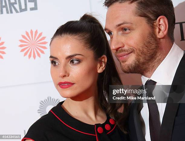 Tom Hardy and Charlotte Riley attend the Moet British Independent Film Awards at Old Billingsgate Market on December 8, 2013 in London, England.