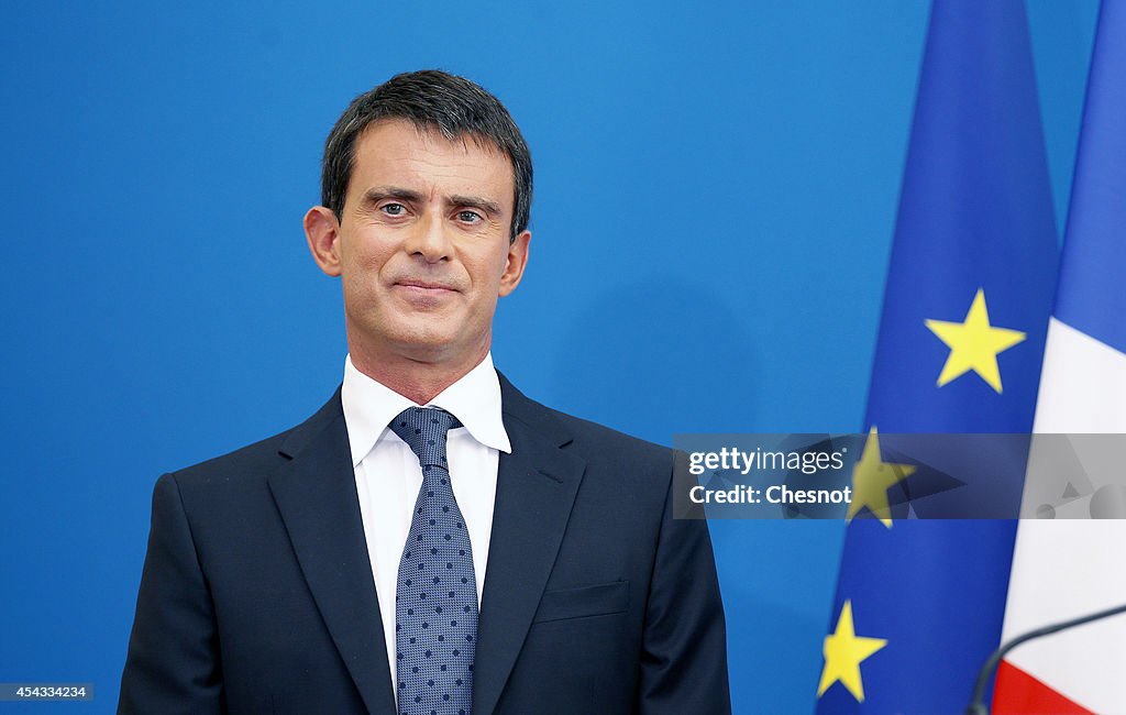 French Prime Minister Manuel Valls, French Ecology Minister Segolene Royal And Sylvia Pinel Annonces New Plan For Housing