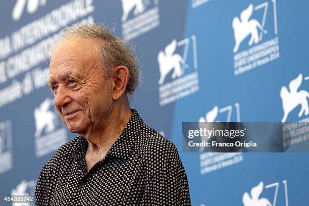 Frederick Wiseman receives the Golden Lion For Lifetime Achievement 2014 photocall during the 71st Venice Film Festival on August 29, 2014 in Venice,...