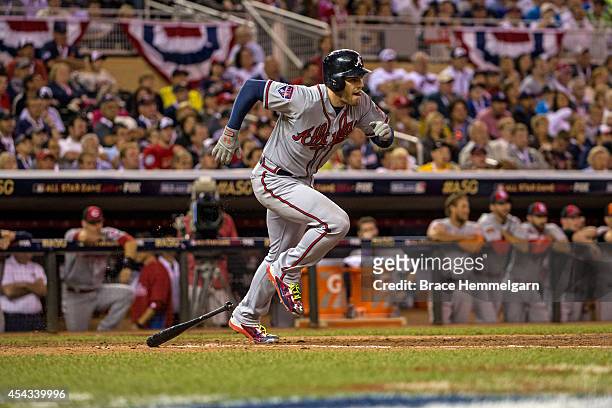 National League All-Star Freddie Freeman of the Atlanta Braves during the 85th MLB All-Star Game at Target Field on July 15, 2014 in Minneapolis,...