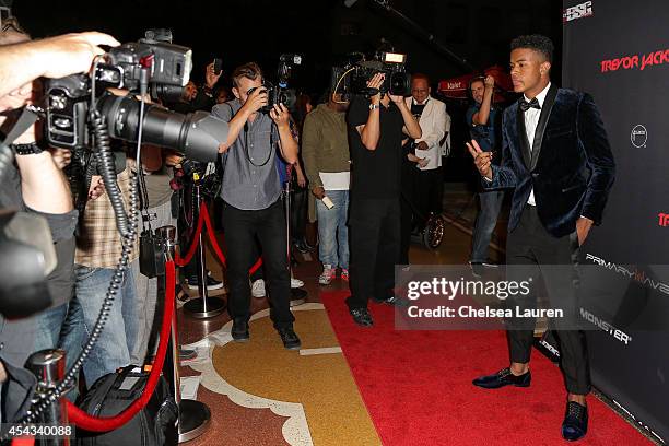 Singer Trevor Jackson attends his Monster 18th Birthday Party at El Rey Theatre on August 28, 2014 in Los Angeles, California.