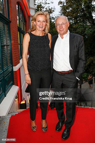 Stefan Aust and his wife Katrin Saenger attend the 'Nacht der Medien' on August 29, 2014 in Hamburg, Germany.