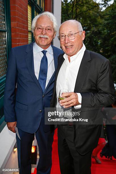 Thomas Roth and Stefan Aust attends the 'Nacht der Medien' on August 29, 2014 in Hamburg, Germany.