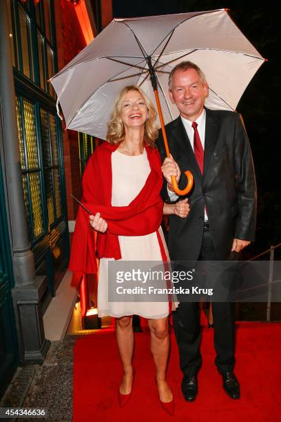 Christina-Maria Purkert and Lutz Marmor attends the 'Nacht der Medien' on August 29, 2014 in Hamburg, Germany.