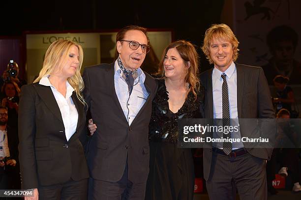 Screenplay Louise Stratten, director Peter Bogdanovich, actress Kathryn Hahn and actor Owen Wilson attends 'She's Funny That Way' Premiere during the...