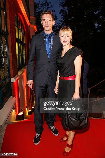 Steffen Hallaschka and Anne-Katrin Hallaschka attend the 'Nacht der Medien' on August 29, 2014 in Hamburg, Germany.