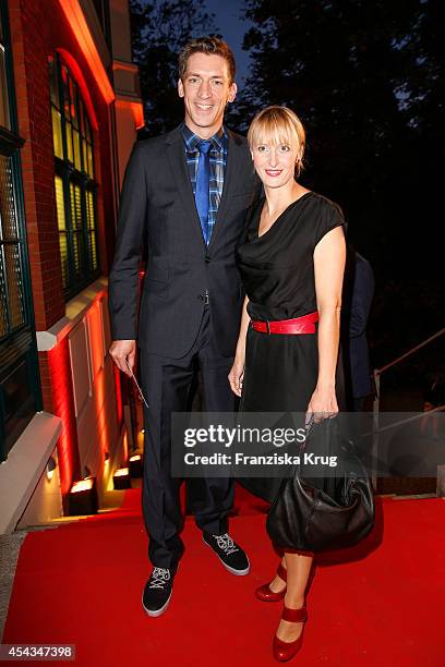 Steffen Hallaschka and Anne-Katrin Hallaschka attend the 'Nacht der Medien' on August 29, 2014 in Hamburg, Germany.