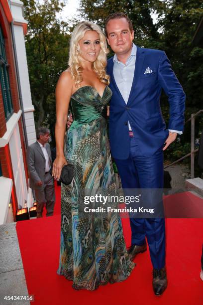 Nicolas Fromm and Katy Steiner attend the 'Nacht der Medien' on August 29, 2014 in Hamburg, Germany.