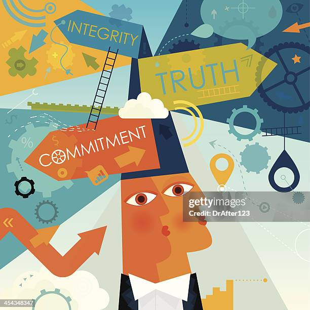 ilustrações de stock, clip art, desenhos animados e ícones de ética empresarial - moralidade