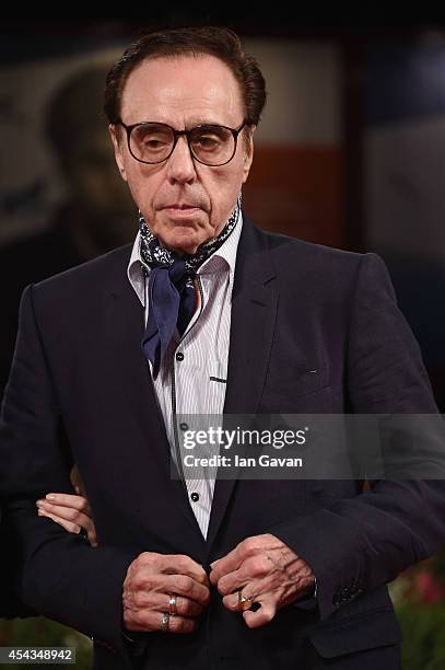 Director Peter Bogdanovich wearing a Jaeger-LeCoultre watch attends the 'She's Funny That Way' during the 71st Venice Film Festival at the Palazzo...