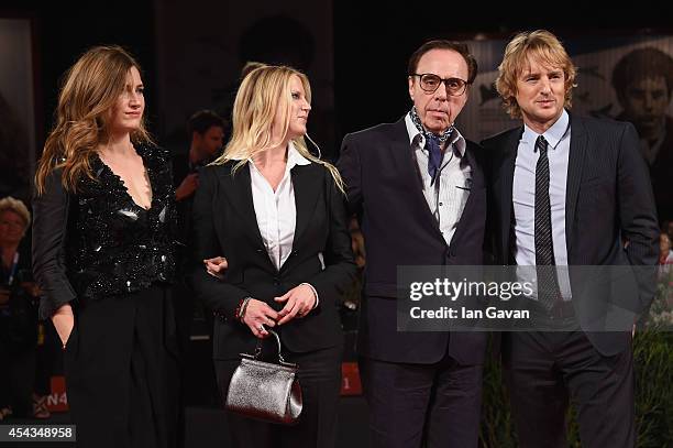 Actress Kathryn Hahn, producer Louise Stratten, director Peter Bogdanovich wearing a Jaeger-LeCoultre watch and actor Owen Wilson attend the 'She's...