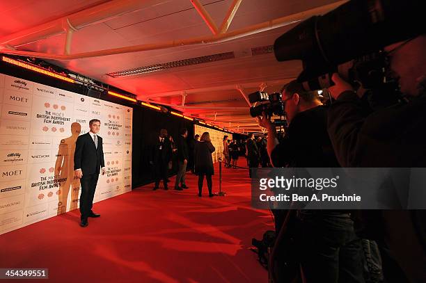 Actor James Nesbitt arrives on the red carpet for the Moet British Independent Film Awards at Old Billingsgate Market on December 8, 2013 in London,...