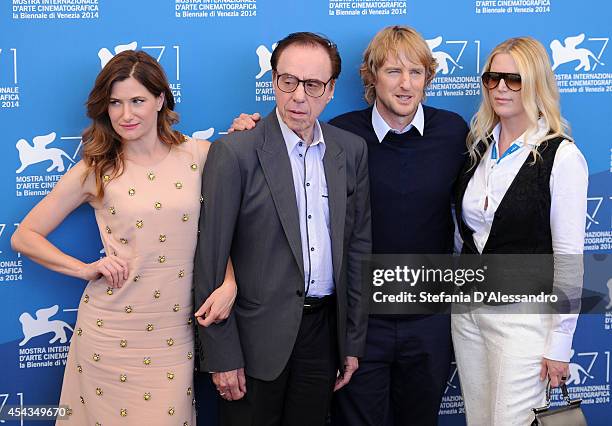 Actress Kathryn Hahn, director Peter Bogdanovich, actor Owen Wilsonand screenplay Louise Stratten attend the 'She's Funny That Way' Photocall during...