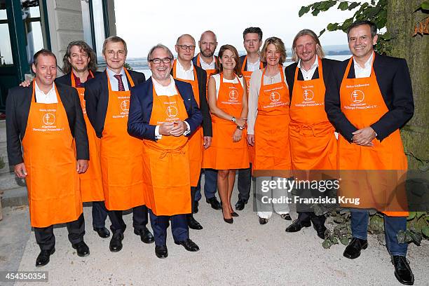 The members of Hamburg press club attend the 'Nacht der Medien' on August 29, 2014 in Hamburg, Germany.