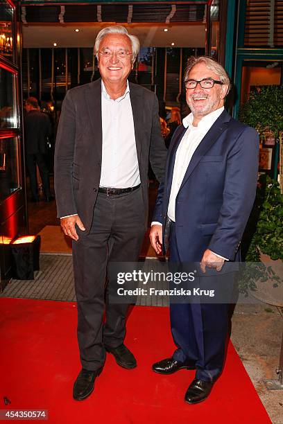 Rolf Wischmann and Klaus Ebert attend the 'Nacht der Medien' on August 29, 2014 in Hamburg, Germany.