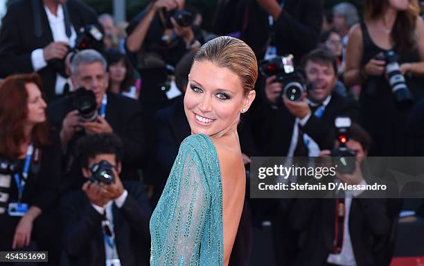 Elena Barolo attends the '99 Homes' premiere during the 71st Venice Film Festival on August 29, 2014 in Venice, Italy.