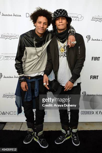 Les Twins attend the YouTube channel DanceOn presents Spotlight: The Ultimate Dance Experience at Los Angeles Convention Center on August 29, 2014 in...
