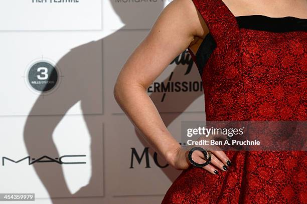 Actress MyAnna Buring arrives on the red carpet for the Moet British Independent Film Awards at Old Billingsgate Market on December 8, 2013 in...