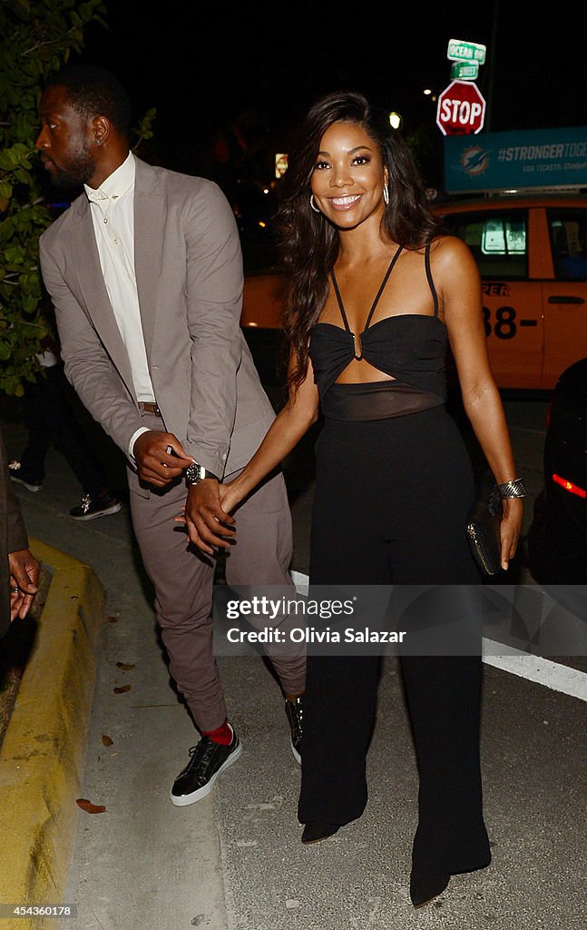 Dwyane Wade and Gabrielle Union Wedding Rehearsal Dinner At Prime 112 Steakhouse