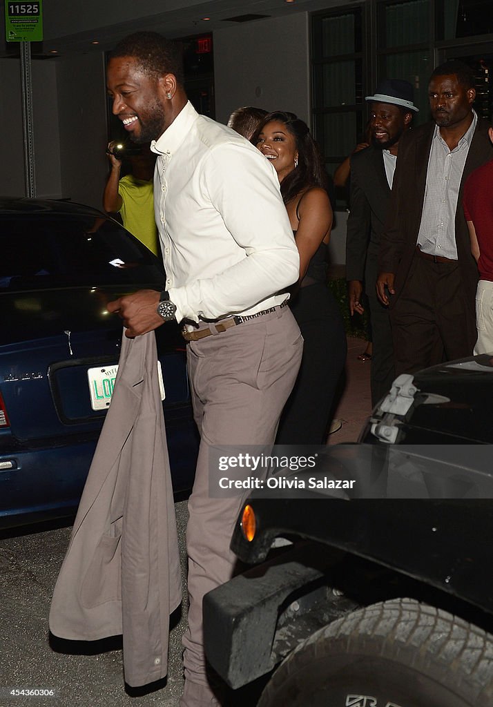 Dwyane Wade and Gabrielle Union Wedding Rehearsal Dinner At Prime 112 Steakhouse