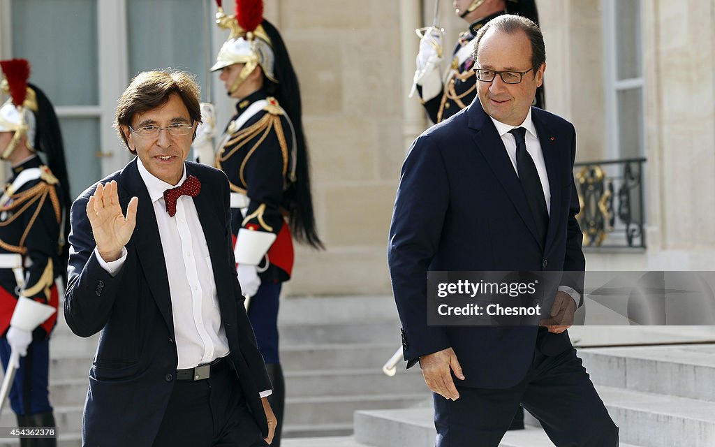 French President Host A Meeting With European Leaders At Elysee Palace In Paris