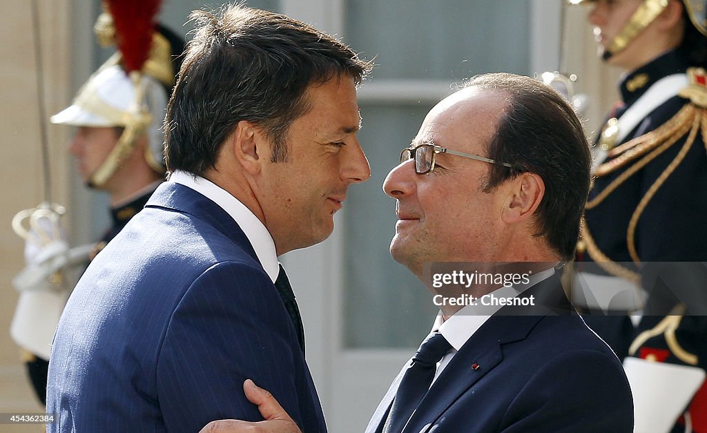 French President Host A Meeting With European Leaders At Elysee Palace In Paris