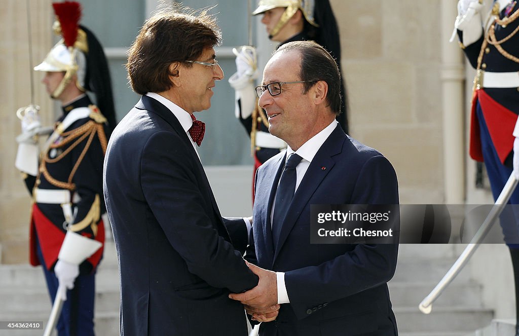 French President Host A Meeting With European Leaders At Elysee Palace In Paris