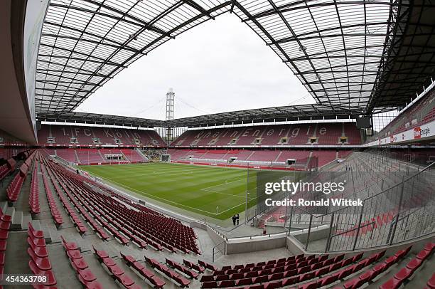 General view of the stadium before the Regionalliga West match between 1. FC Koeln and Alemannia Aachen at Rhein-Energie-Stadion on August 30, 2014...