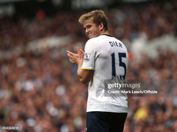 Eric Dier of Tottenham during the Barclays Premier League match between Tottenham Hotspur and Queens Park Rangers at White Hart Lane on August 24,...