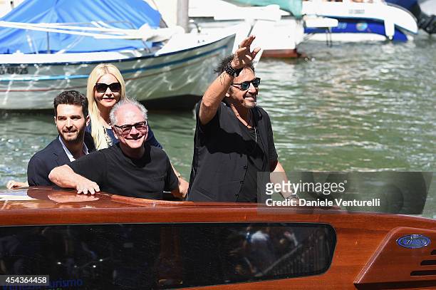 Al Pacino , Monika Bacardi, Andrea Iervolino and Barry Levinson are seen on Day 4 of the 71st Venice International Film Festival on August 30, 2014...