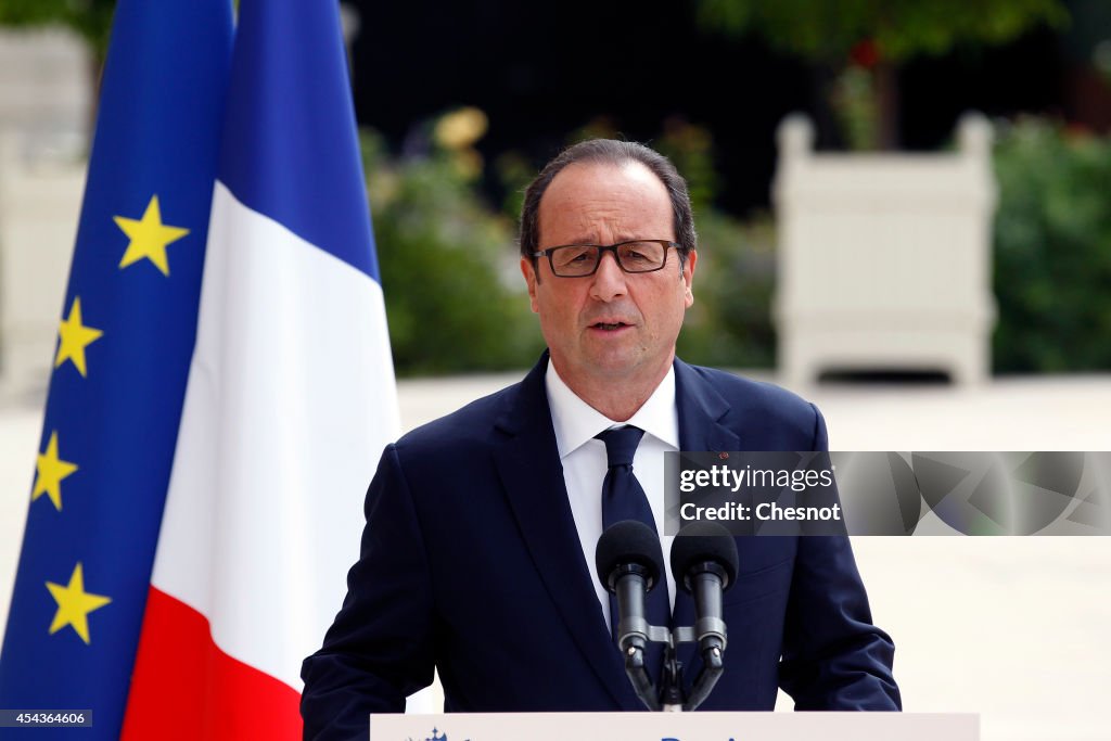 French President Host A Meeting With European Leaders At Elysee Palace In Paris