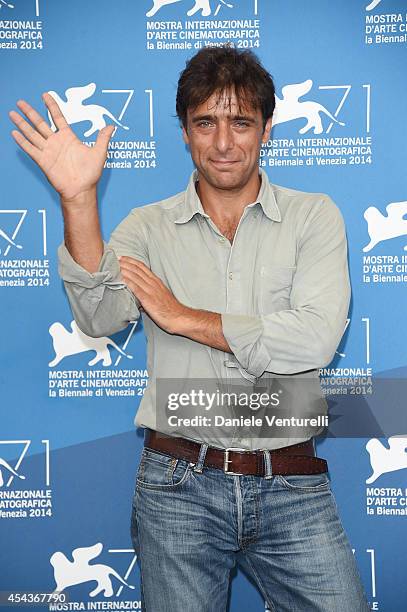 Actor Adriano Giannini attends the 'Senza Nessuna Pieta' photocall during the 71st Venice Film Festival on August 30, 2014 in Venice, Italy.