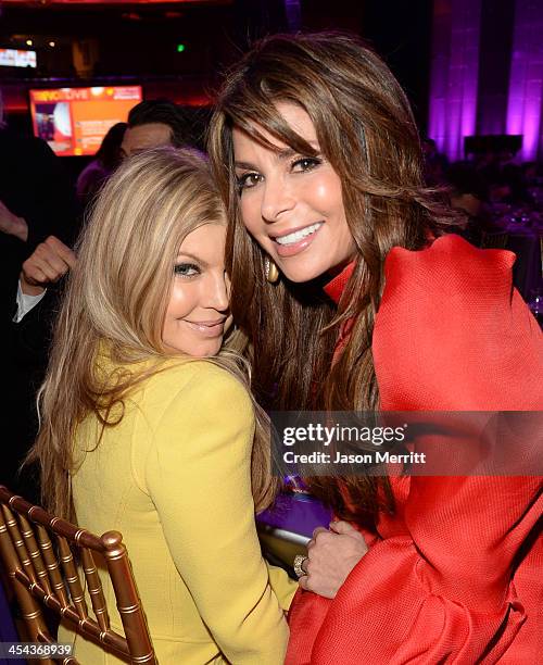 Musician Fergie and Paula Abdul attend "TrevorLIVE LA" honoring Jane Lynch and Toyota for the Trevor Project at Hollywood Palladium on December 8,...