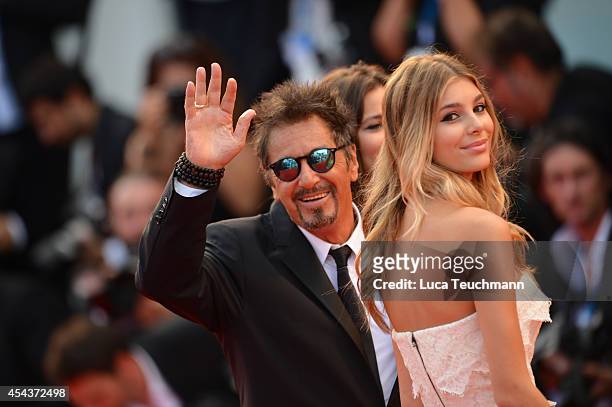 Al Pacino and Camila Sola attend 'Manglehorn' Premiere during the 71st Venice Film Festival at Sala Grande on August 30, 2014 in Venice, Italy.