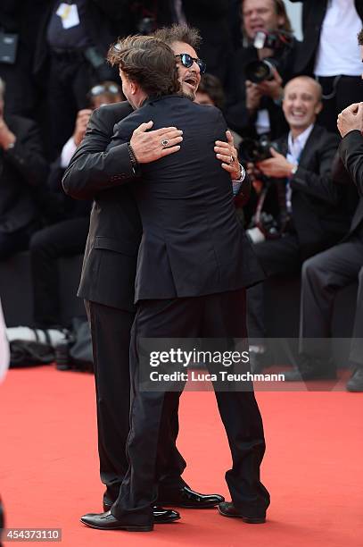 Al Pacino and David Gordon Green attend 'Manglehorn' Premiere during the 71st Venice Film Festival at Sala Grande on August 30, 2014 in Venice, Italy.