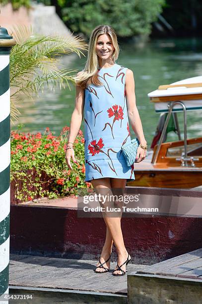 Nicoletta Romanoff is seen during The 71st Venice International Film Festival on August 30, 2014 in Venice, Italy.