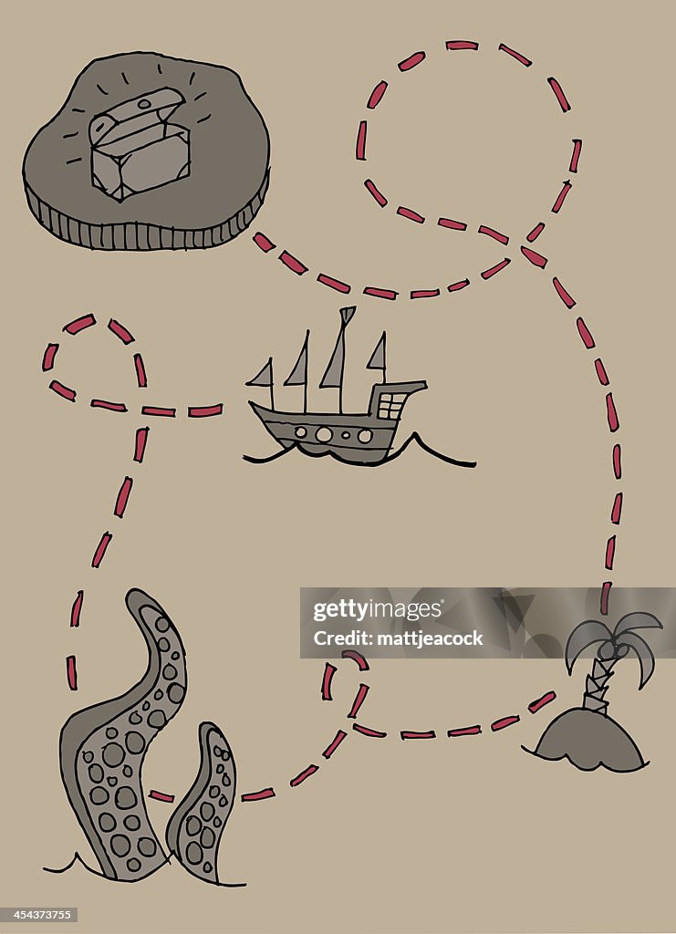 Treasure Map Scaled Treasure Map High-Res Vector Graphic - Getty Images