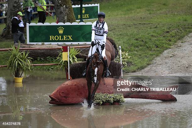 Bristish William Fox-Pitt rides Chilli Morning on August 30, 2014 during the timetable cross-country test of the 2014 FEI World Equestrian Games at...
