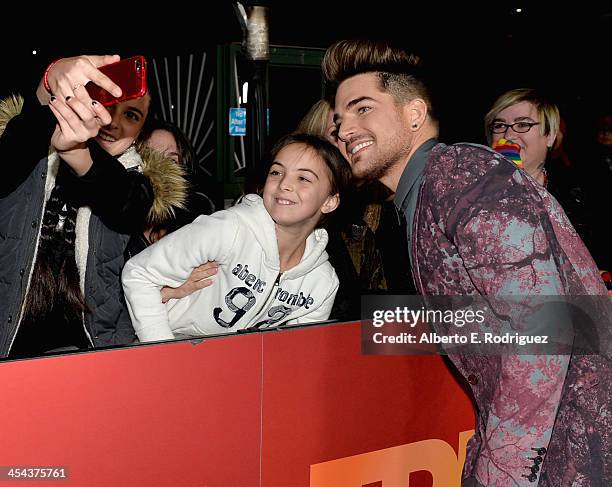 Musician Adam Lambert attends "TrevorLIVE LA" honoring Jane Lynch and Toyota for the Trevor Project at Hollywood Palladium on December 8, 2013 in...