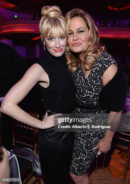 Actresses Beth Behrs and Jennifer Coolidge attend "TrevorLIVE LA" honoring Jane Lynch and Toyota for the Trevor Project at Hollywood Palladium on...