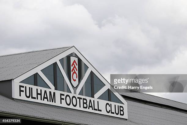 General view of Craven Cottage during the Sky Bet Championship match between Fulham and Cardiff City at Craven Cottage on August 30, 2014 in London,...